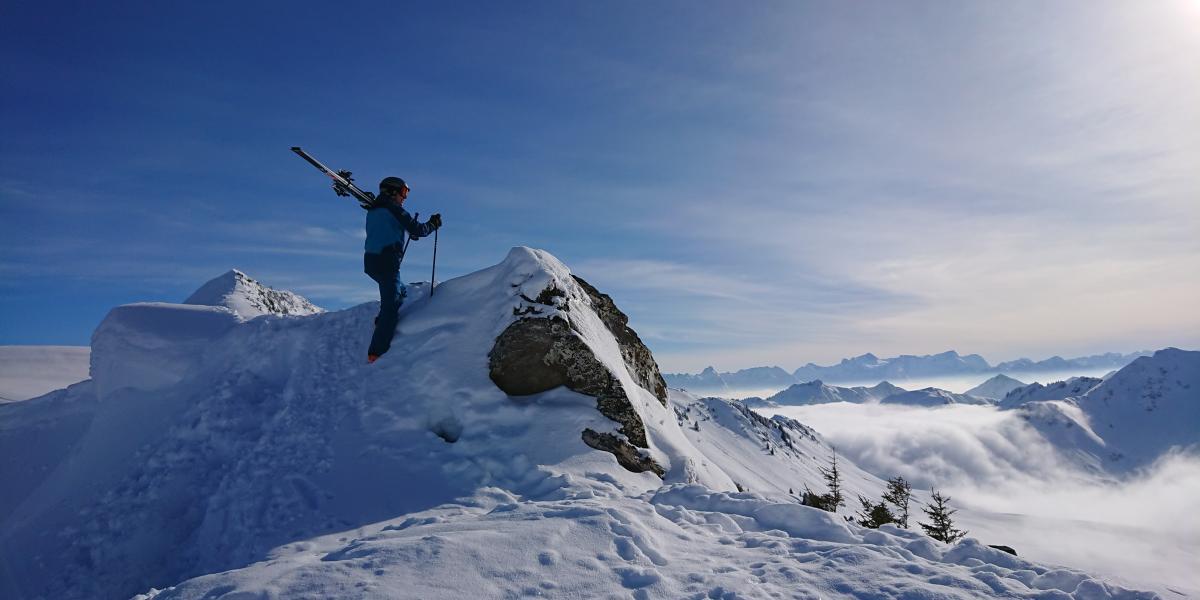 Bernd bei einer Skitour auf das Portlahorn